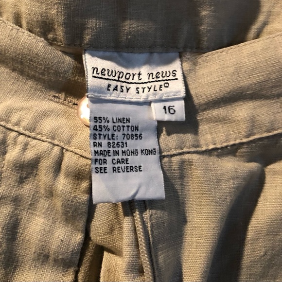Beige Pants with a Cuff by NewPort  News Size 16 - Picture 5 of 6